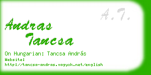 andras tancsa business card